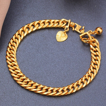 Gold Color men's bracelet Girls Wedding Bracelet Bangles African Bridal  Jewelery Bijoux Femme wedding Bangles jewelry