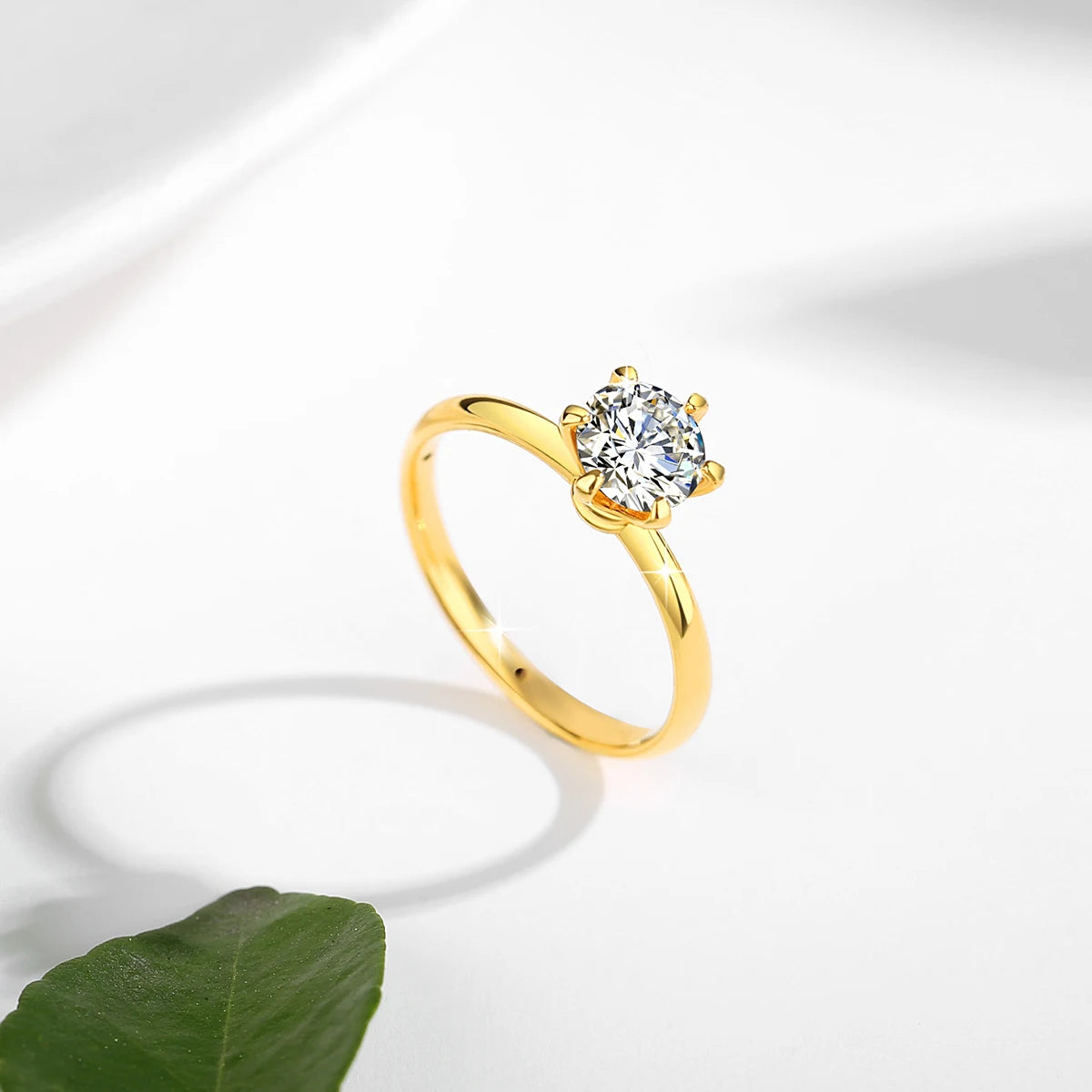Real Gold 18K Moissanite Rings Hollow Women Engagement Wedding 1 Carat AU750 Diamond Ring Gift Mother Lovers Fine Jewelry