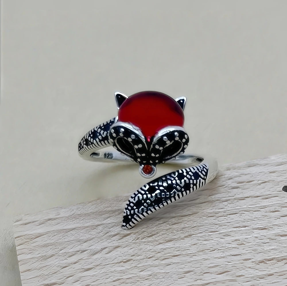 New 925 Sterling Silver Ring 5A Zircon Fox Rings for Women Wedding Jewelry Engagement Charm Fashion High Quality Party Gifts