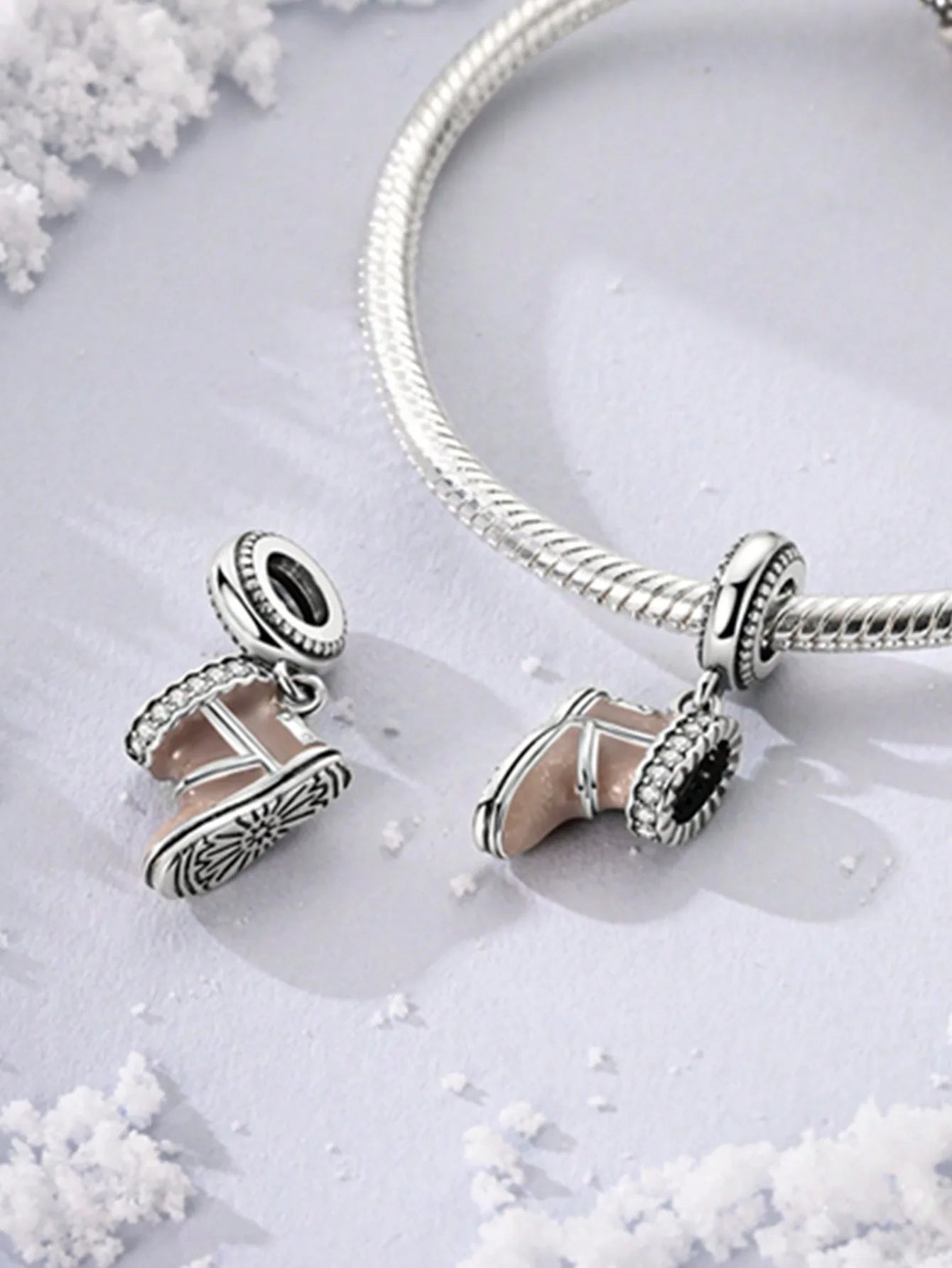 Charms Plata Christmas Bear Snowman Penguin Beads Charm Silver Plated Fit Charms Original Bracelet for Jewelry Making DIY Charm