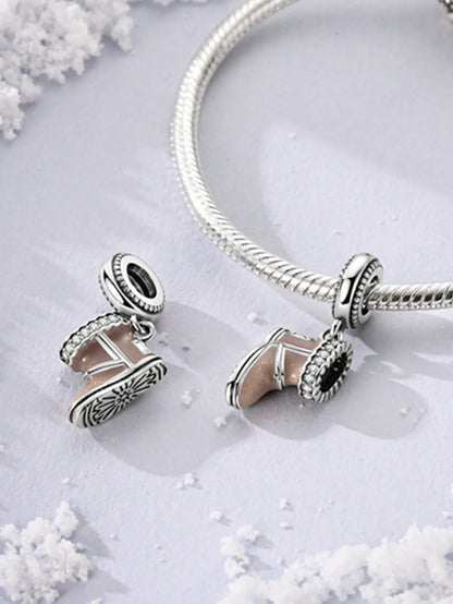Charms Plata Christmas Bear Snowman Penguin Beads Charm Silver Plated Fit Charms Original Bracelet for Jewelry Making DIY Charm