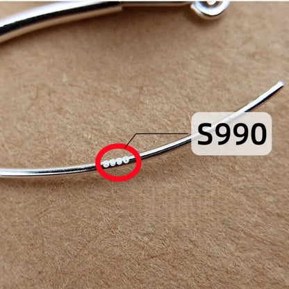 S990 Sterling Silver Drop Earrings for Women Smooth Surface Balls Pure Argentum Ear Drop Classic Fashion Jewelry Wholesale