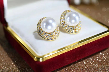 Wholesale S925 Sterling Silver Earrings Mount Findings Settings Base Mounting Parts Accessory for 10-11mm Pearls 5 pairs/lot