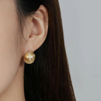 Earrings Women's Earrings Heart Autumn And Winter Retro Temperament Earrings Jewelry-Gold-Silver 925