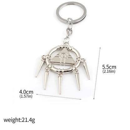 Anime Yu-Gi-Oh Keychain Yugi Muto Big Size 3D Millenium Puzzle Millennium Wheel Wisdom Pendant Keyring For Men Women Jewelry