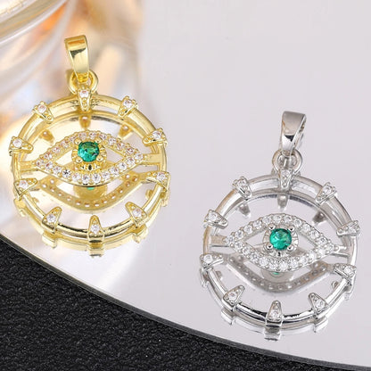Juya 18K Real Gold Plated Star Of David Palm Tree Bird Flower Love Heart Evil Eye Charms For DIY Fashion Pendant Jewelry Making