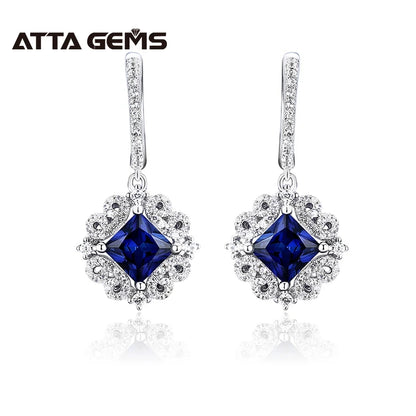ATTAGEMS Zultanite Sterling Silver Drop Earrings for Women Fine Jewelry 2.6 Carats Created Diaspore 925 Earrings Mother's Gift