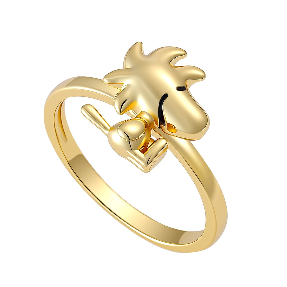 925 Sterling Silver Cute Cartoon Animal Character Ring Collection Lovely Cat Dog Alien Design Rings for Women Daily Jewelry