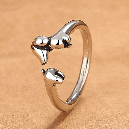925 Sterling Silver Vintage Ring Cute Dog for Women Beautiful Ring Fashion Wedding Engagement Jewelry Party Women Gifts