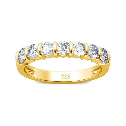 925 Silver Bubble Ring For Women Moissanite Wedding Band Eternity Ring 7 Stone Engagement Jewelry With Certificate