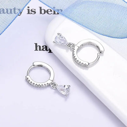 Orecchini Argento 925 Brillantini Punto Luce - 2 Paia Anallergici per Donna, Set 8mm 9mm per Ragazze