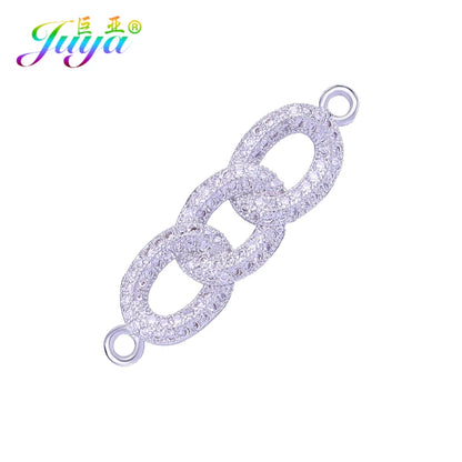 Juya Handmade 18K Gold Plated Cz Paved Decorative Copper Dragon Charms Connectors Accessories For DIY Talisman Jewelry Making