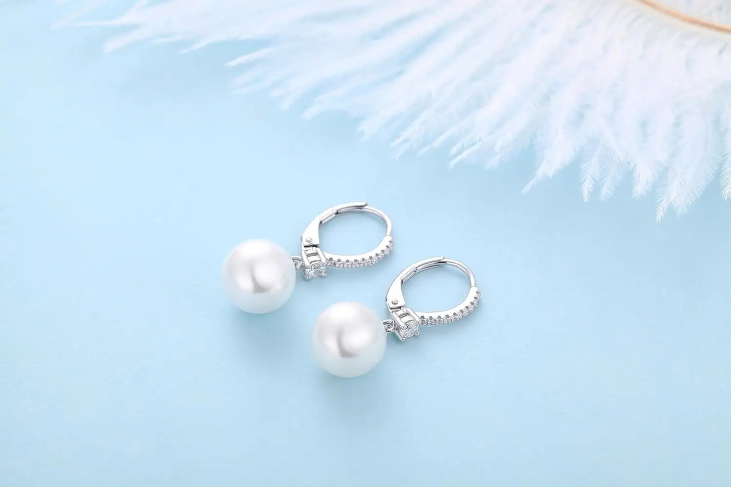 Sterling Silver 925 Pearl Earrings Pearl Earrings for Women Pearl Jewelry Gifts Pearl 8-10 mm