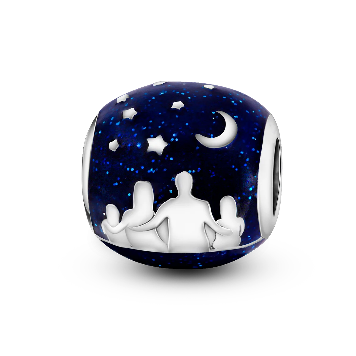 Silver Plated Cat Moon Star Earphone Dangle Charm Bead Pendant Fit Bangle Bracelet for Women Gift DIY Making
