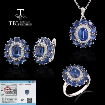 Light Luxury natural Kyanite Ring 925 sterling silver real gemstone fine jewelry for women's banquet gift