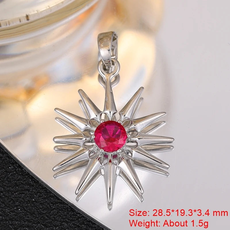 Juya 18K Real Gold Plated Star Of David Palm Tree Bird Flower Love Heart Evil Eye Charms For DIY Fashion Pendant Jewelry Making