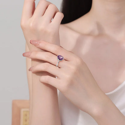925 Sterling Silver Geometric Cubic Zirconia Stackable Ring for Women Trendy Platinum Plated Brand Party Jewelry Accessories