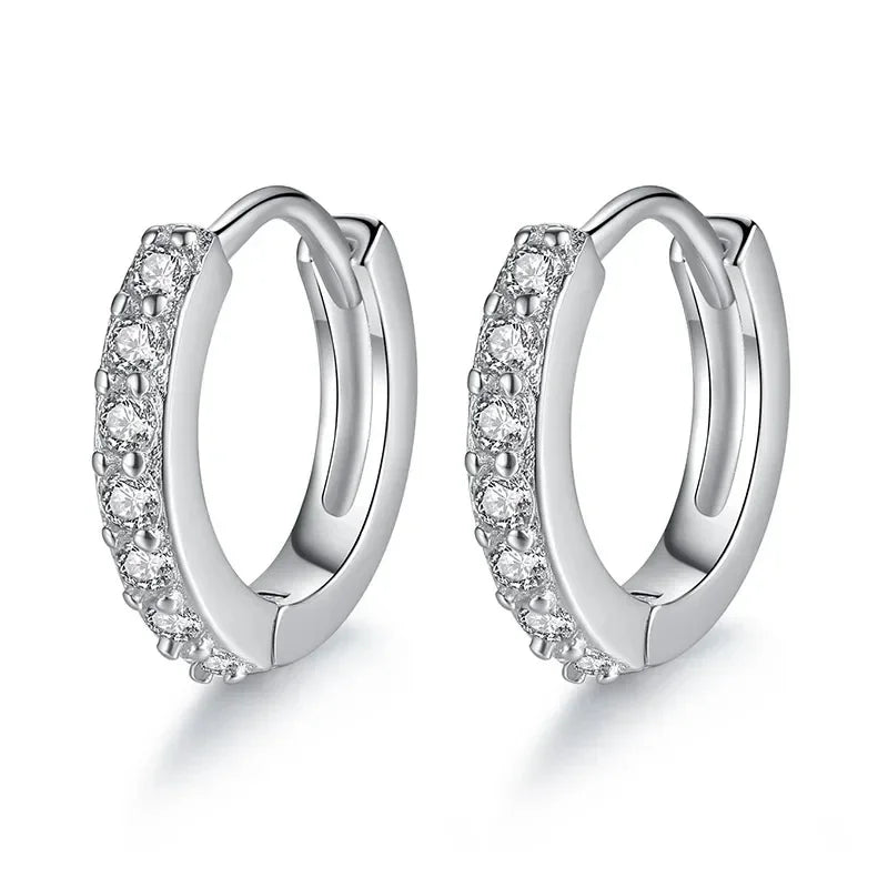 925 Sterling Silver Jewelery Gold Earrings Circle Earring For Women Making Female Valentine's Day Gift Party Engagement Gifts