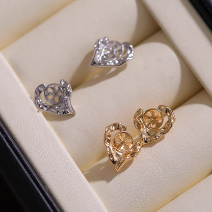 S925 Sterling Silver Earrings Base Findings Mountings Jewelry Mounts Fittings Accessories for 5-7mm Pearls 3 pairs/lot