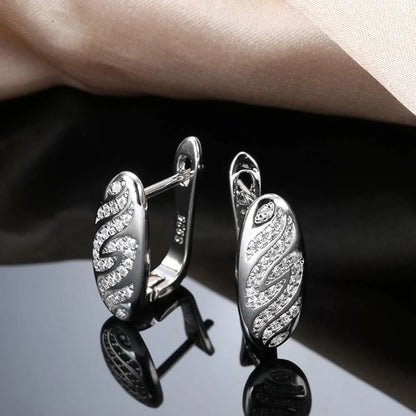 Women's Earrings Girls Jewelry Earrings Gift Luxury Leaves Drop Earrings Delicate