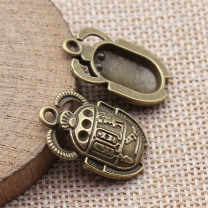 10pcs 25x16mm Antique Silver Color Antique Gold Color Antique Bronze Color Ancient Egyptian Scarab Charms