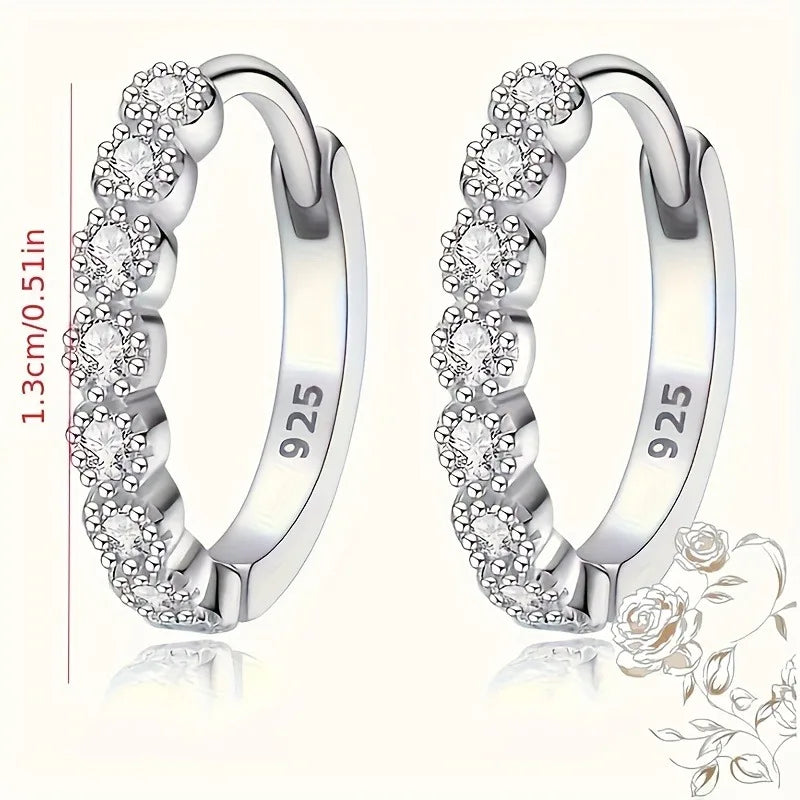 Perfect Pair of Mini Stud Earrings: Sleek Silver Design, Versatile for Daily & Party Wear
