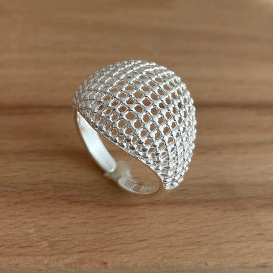 925 Sterling Silver Rings for Women Couple Minimalist Handmade Simple Wide Interware Ring Party Jewelry Gift Prevent Allergy