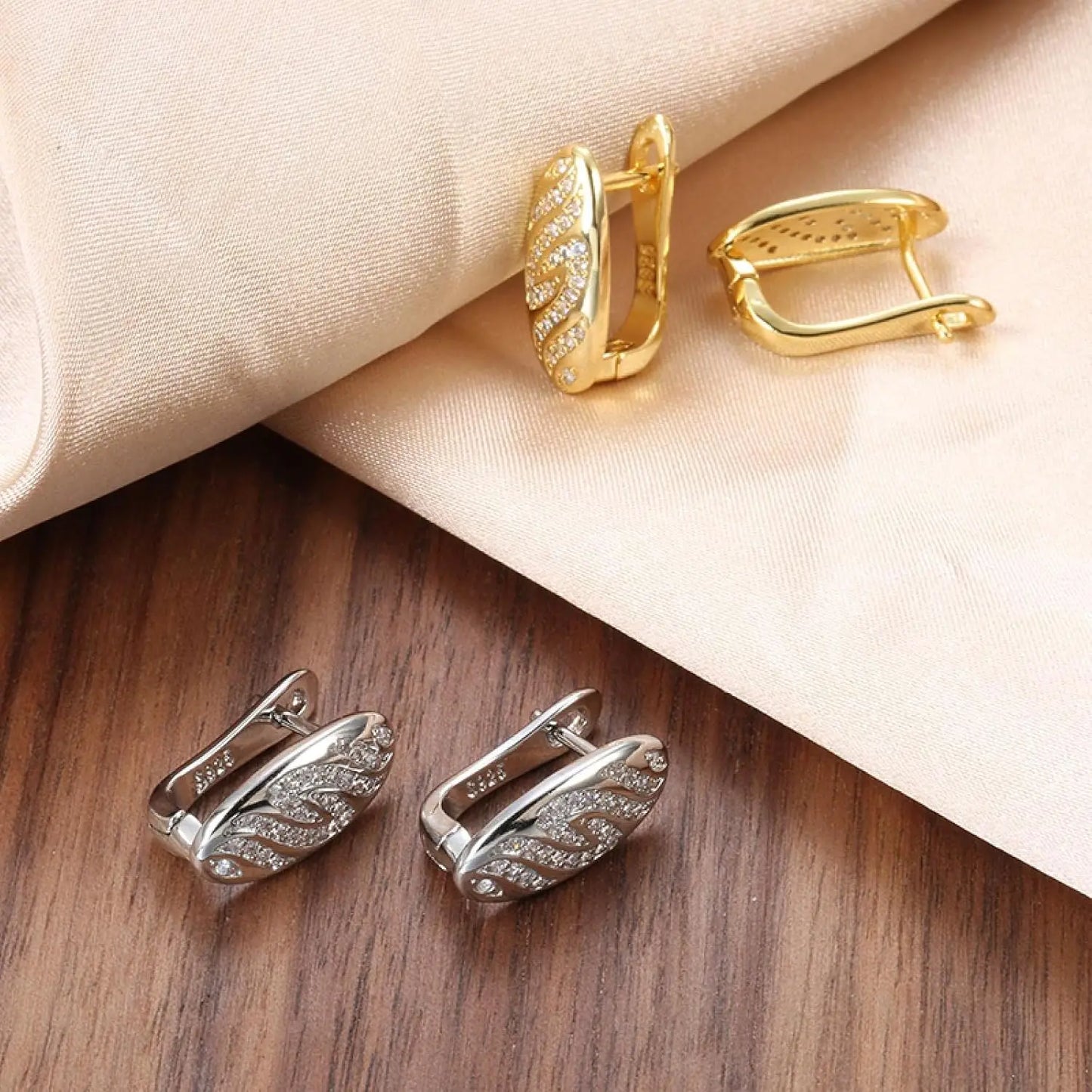 Women's Earrings Girls Jewelry Earrings Gift Luxury Leaves Drop Earrings Delicate