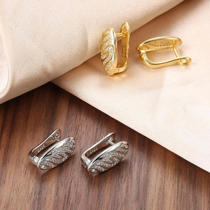 Women's Earrings Girls Jewelry Earrings Gift Luxury Leaves Drop Earrings Delicate