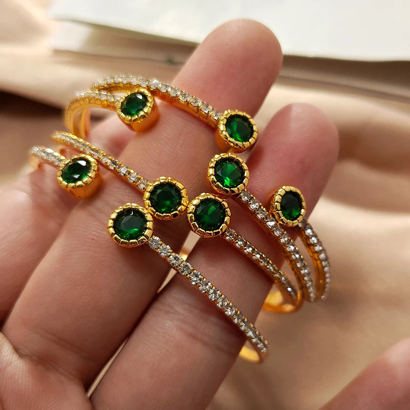 Gold Color Bangles For Women Girls Wedding Bracelet Bangles African Bridal  Jewelery Bijoux Femme wedding Bangles jewelry