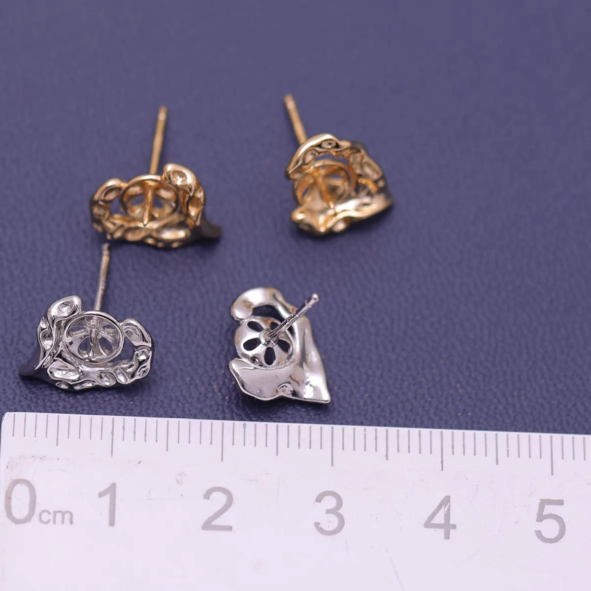 S925 Sterling Silver Earrings Base Findings Mountings Jewelry Mounts Fittings Accessories for 5-7mm Pearls 3 pairs/lot