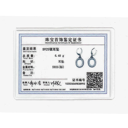 Vintage 925 Sterling Silver Earring Oval Natural Kyanite Stone Moonstone Labradorite Hoop Earrings With Necklace Set For Women