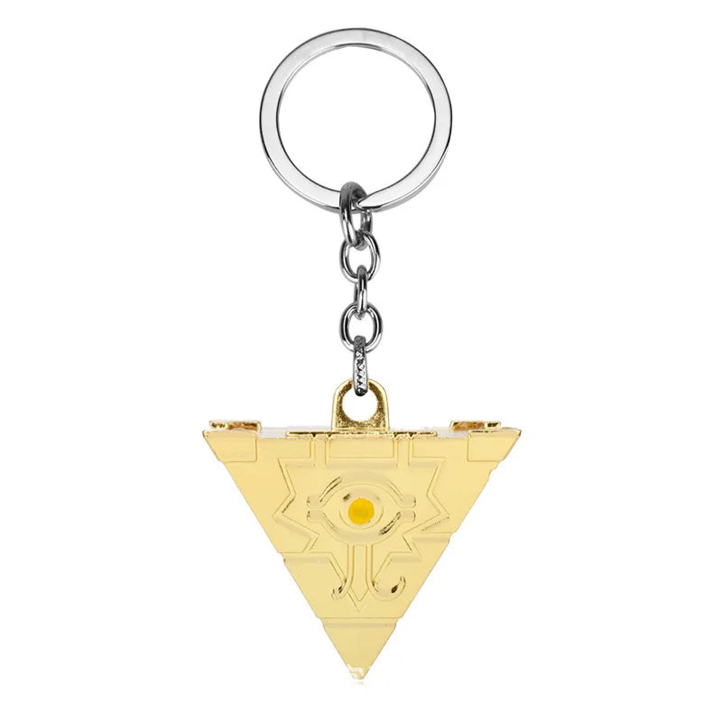 Anime Yu-Gi-Oh Keychain Yugi Muto Big Size 3D Millenium Puzzle Millennium Wheel Wisdom Pendant Keyring For Men Women Jewelry