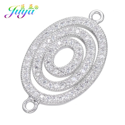 Juya Handmade 18K Gold Plated Cz Paved Decorative Copper Dragon Charms Connectors Accessories For DIY Talisman Jewelry Making