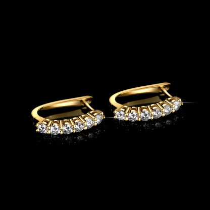 PT950 platinum D color VVS1 diamond earrings, 18K gold moissanite earrings, gift for girlfriend