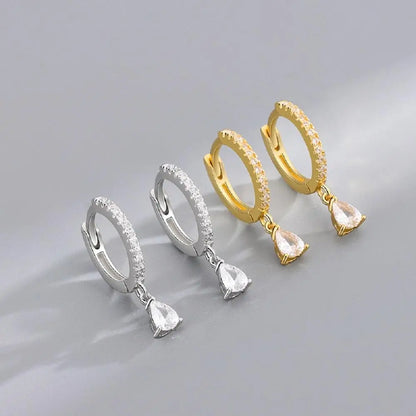 Orecchini Argento 925 Brillantini Punto Luce - 2 Paia Anallergici per Donna, Set 8mm 9mm per Ragazze