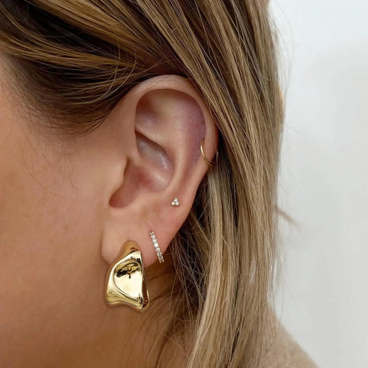 Orecchini Donna Oro Orecchini Argento 925 Orecchini Cerchio Placcati in Oro 14K Orecchini Goccia
