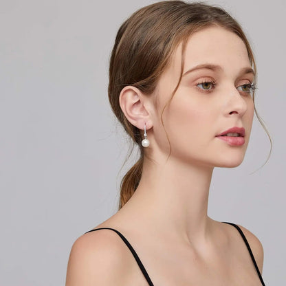 Sterling Silver 925 Pearl Earrings Pearl Earrings for Women Pearl Jewelry Gifts Pearl 8-10 mm