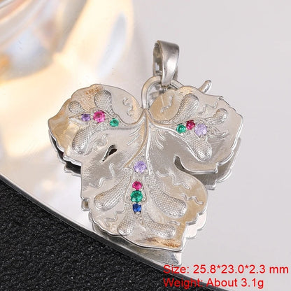 Juya 18K Real Gold Plated Star Of David Palm Tree Bird Flower Love Heart Evil Eye Charms For DIY Fashion Pendant Jewelry Making