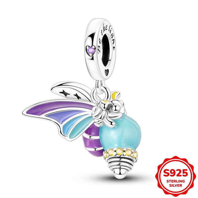 Glow-in-the-dark Fireflies Dangle Charm Bead Fits 3mm Bracelet Bangle Necklace For Women Pendant Luxury DIY Jewelry Making Gifts