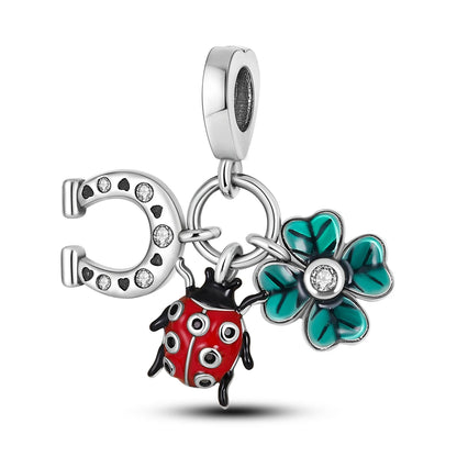 Silver Plated Cat Moon Star Earphone Dangle Charm Bead Pendant Fit Bangle Bracelet for Women Gift DIY Making