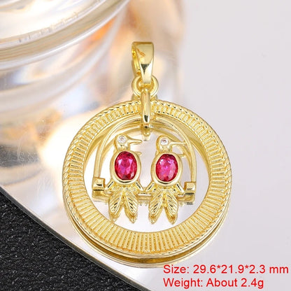 Juya 18K Real Gold Plated Star Of David Palm Tree Bird Flower Love Heart Evil Eye Charms For DIY Fashion Pendant Jewelry Making