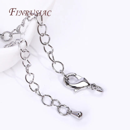Rhodium/ 18K Real Gold Plated Brass 66mm Extension Tail Chain DIY Jewelry Making Findings 10/12mm Lobster Clasps Extension Chain