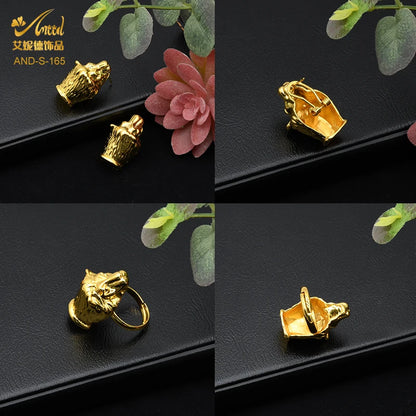 ANIID Dubai African Jewelry Sets For Women Big Animal Indian 24K Gold Color Jewelery Nigerian Necklace Ring Earring Wedding