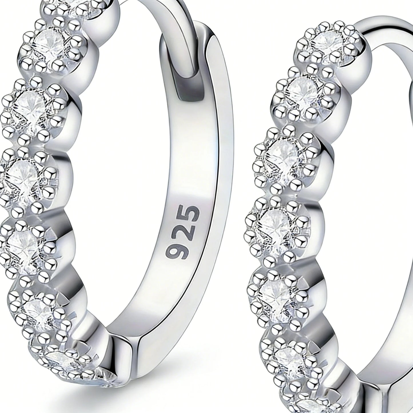 Perfect Pair of Mini Stud Earrings: Sleek Silver Design, Versatile for Daily & Party Wear