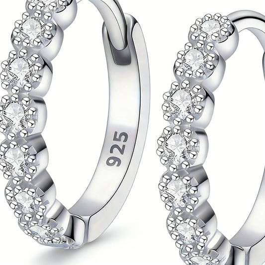 Perfect Pair of Mini Stud Earrings: Sleek Silver Design, Versatile for Daily & Party Wear