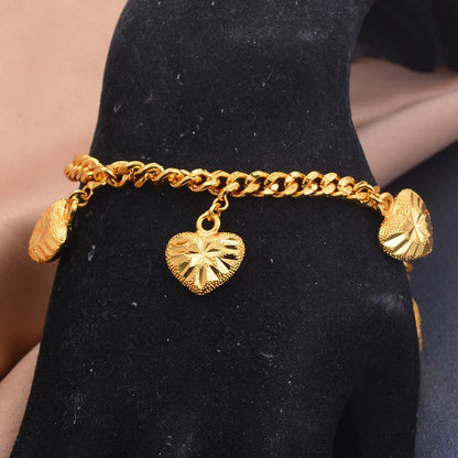 Gold Color men's bracelet Girls Wedding Bracelet Bangles African Bridal  Jewelery Bijoux Femme wedding Bangles jewelry