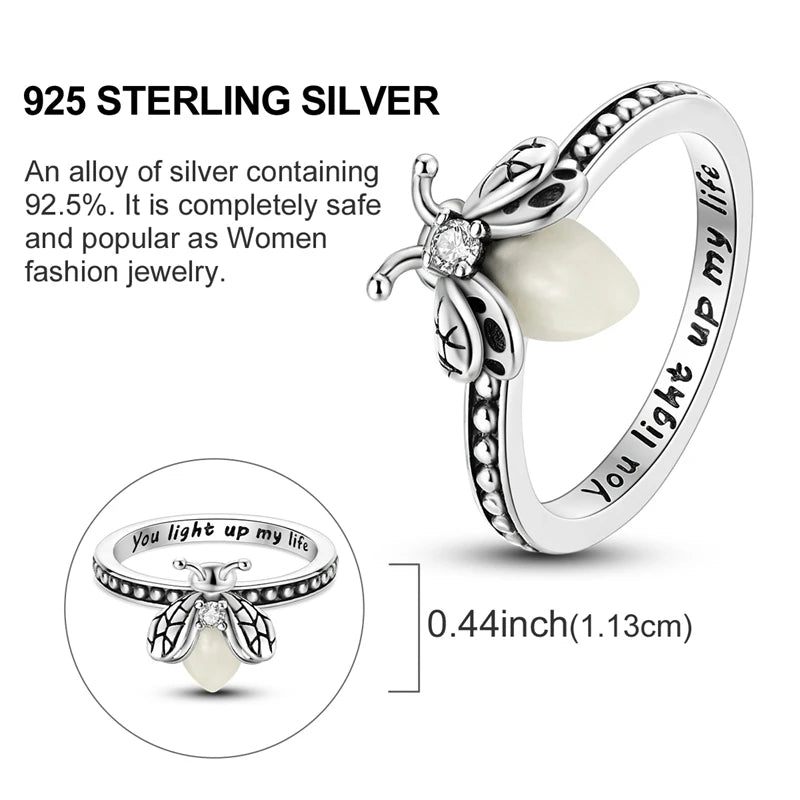 Original 925 Sterling Silver Sparkling Starry Paw Ring For Women Girls Jewelry Birthday Anniversary Gifts