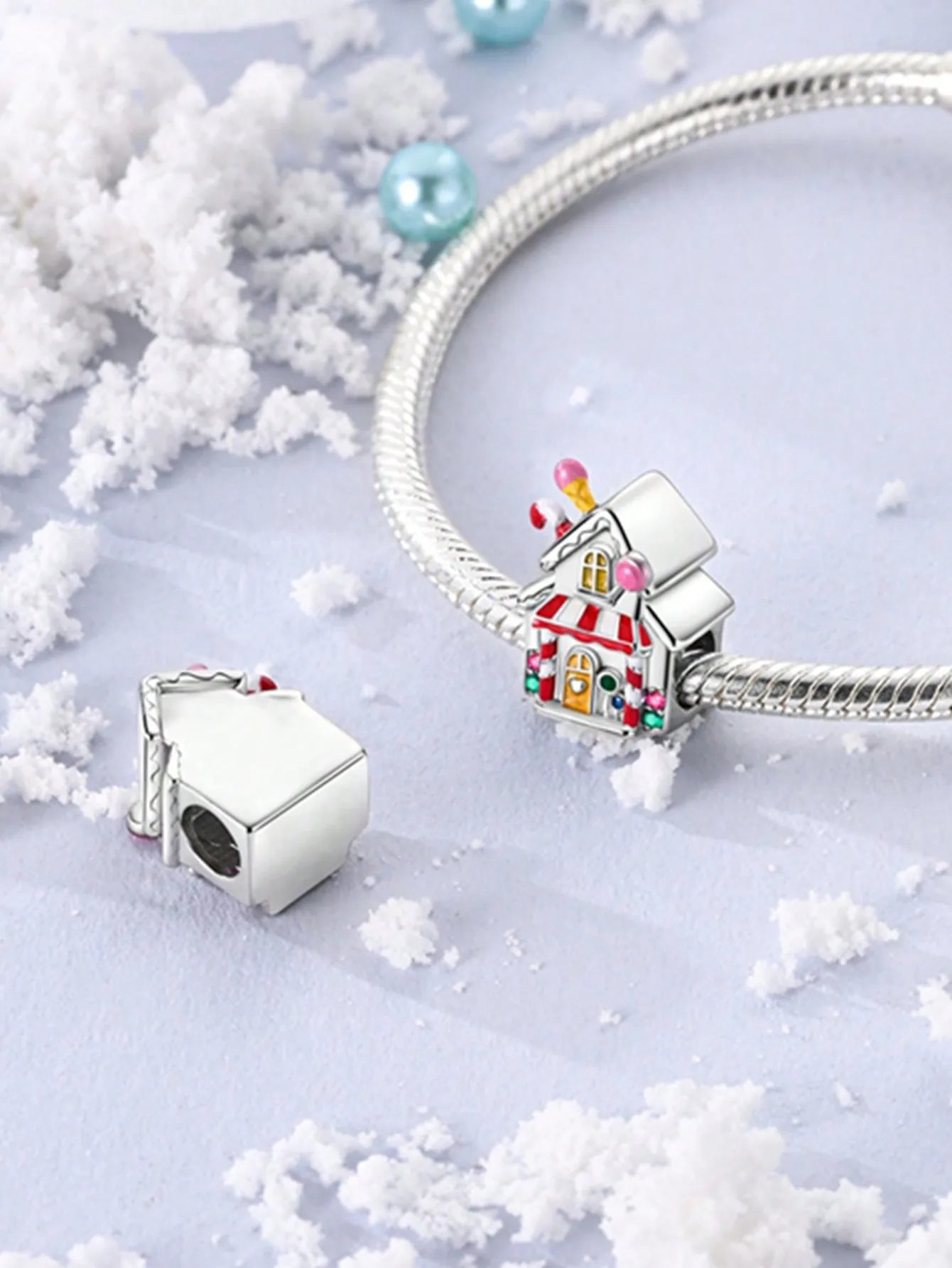 Charms Plata Christmas Bear Snowman Penguin Beads Charm Silver Plated Fit Charms Original Bracelet for Jewelry Making DIY Charm