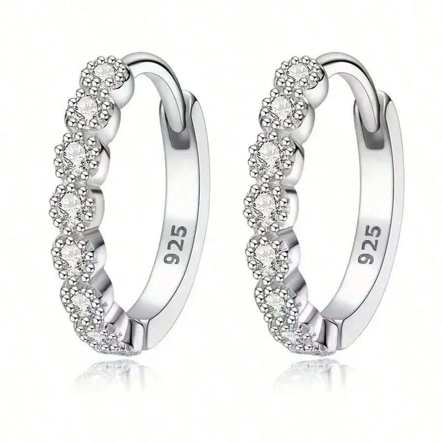 Perfect Pair of Mini Stud Earrings: Sleek Silver Design, Versatile for Daily & Party Wear